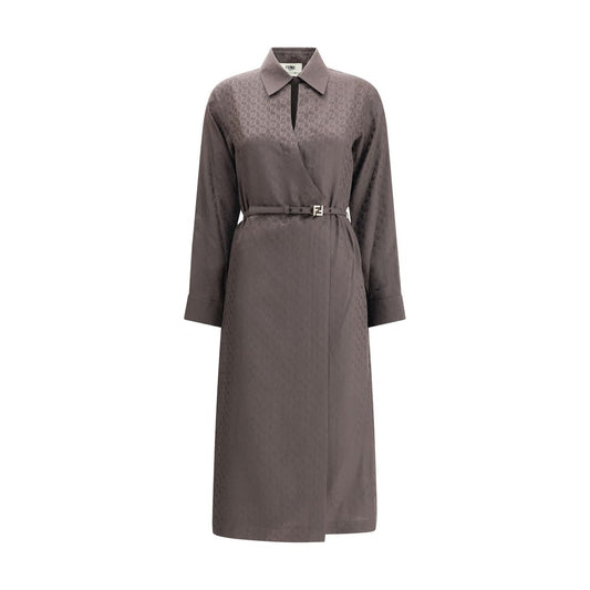 Robe en jacquard de soie FF de Fendi