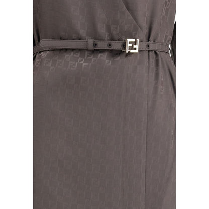 Fendi FF jurk van zijden jacquard