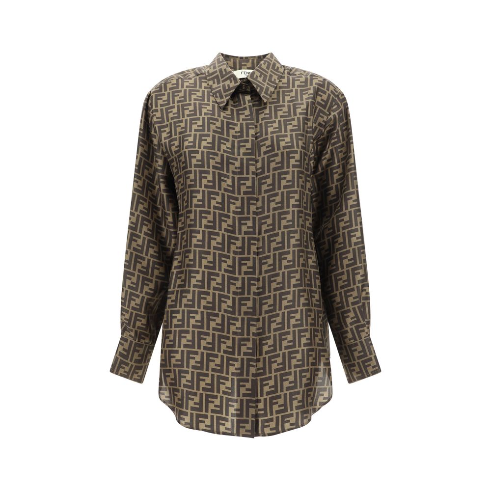 Fendi Twill Shirt - Iconic Silk Design