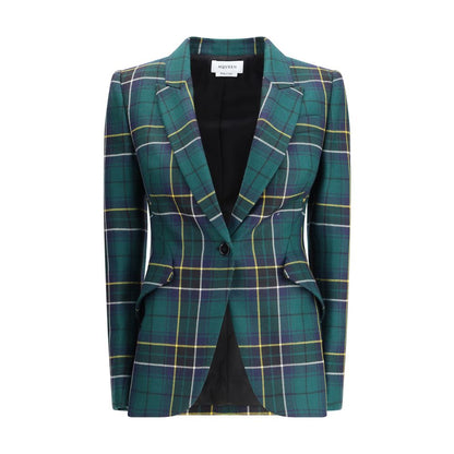 Blazer à carreaux Alexander McQueen