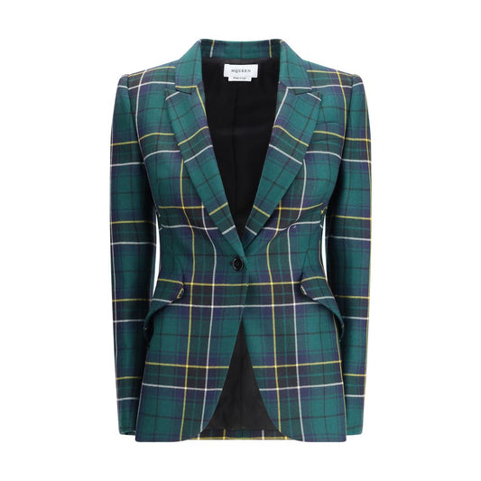 Blazer à carreaux Alexander McQueen