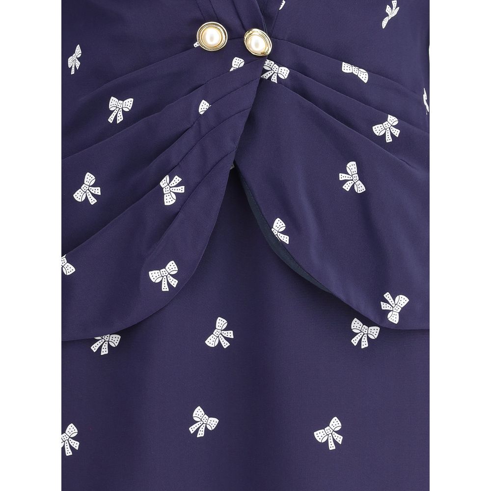 Robe courte à motifs nœuds de Alessandra Rich