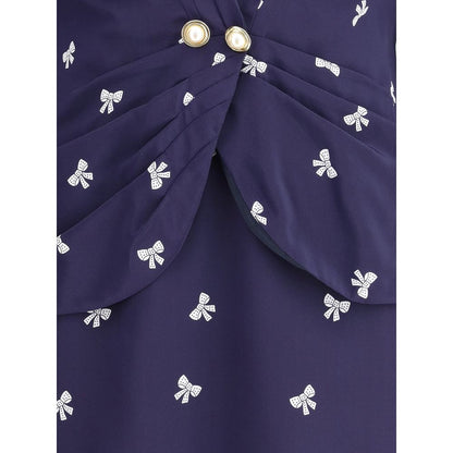 Robe courte à motifs nœuds de Alessandra Rich