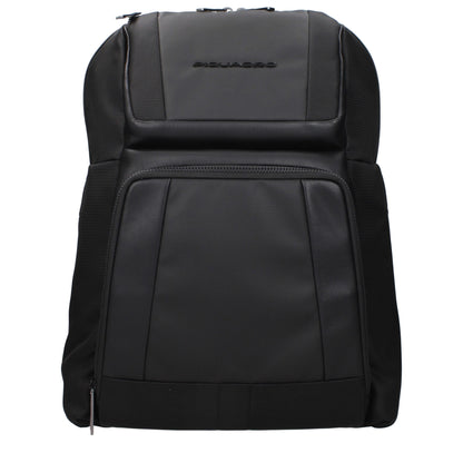 Sacs à dos en nylon noir Piquadro