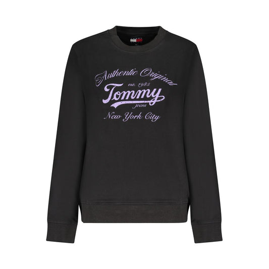 Tommy Hilfiger Black Cotton Women Sweater - Chic & Eco-Friendly