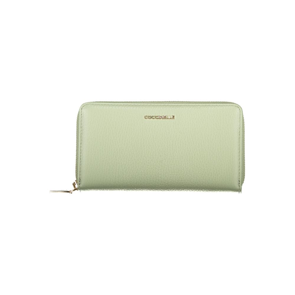 Coccinelle Groene Leren Dames Portemonnee