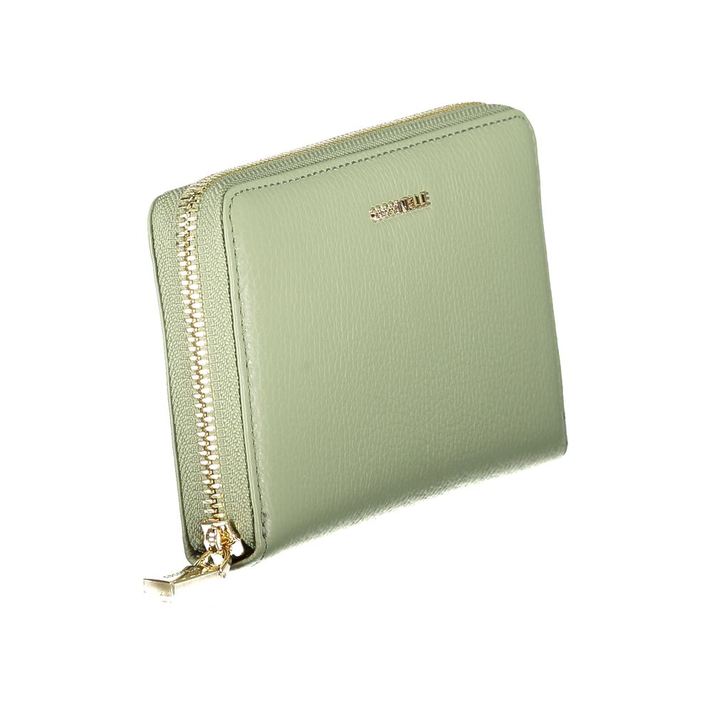Coccinelle Groene Leren Dames Portemonnee