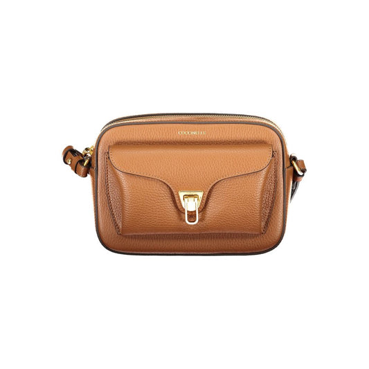 Sac à main Coccinelle en cuir marron pour femme