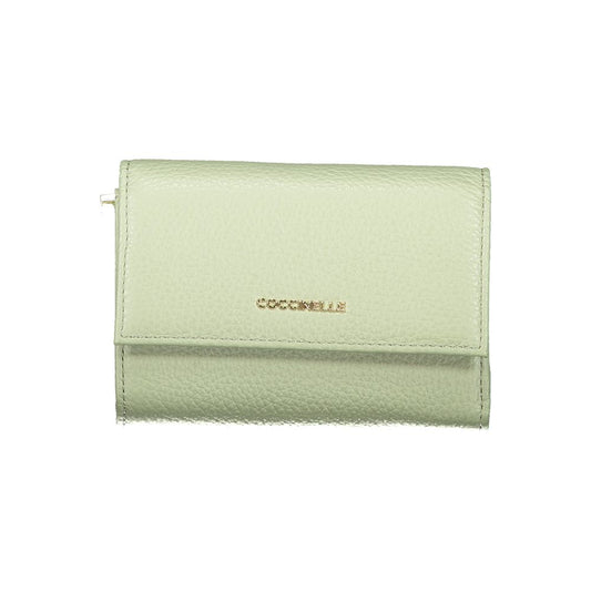 Coccinelle Groene Leren Dames Portemonnee