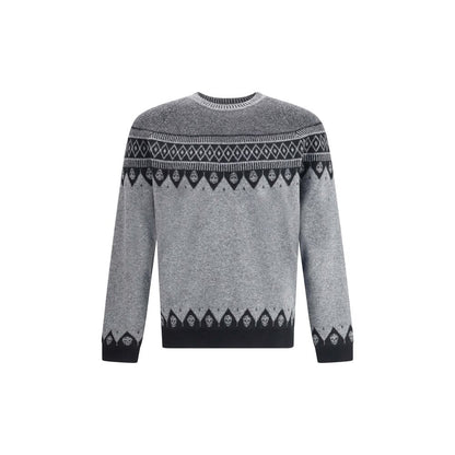 Pull en jacquard à motifs de têtes de mort Alexander McQueen