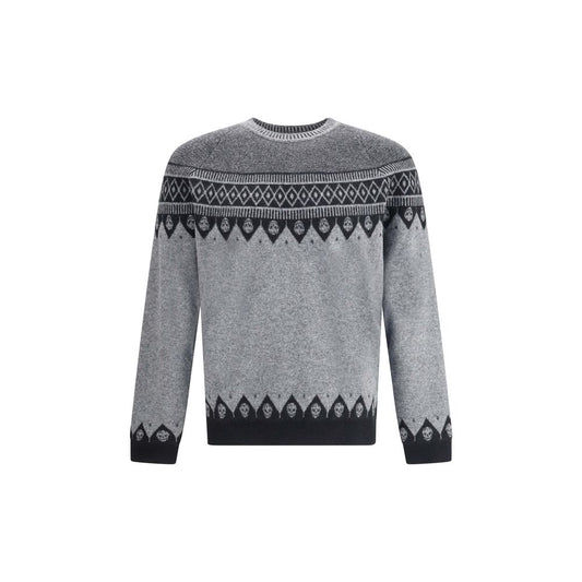 Pull en jacquard à motifs de têtes de mort Alexander McQueen