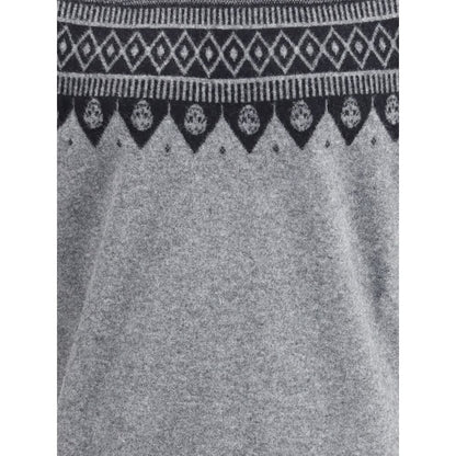 Pull en jacquard à motifs de têtes de mort Alexander McQueen