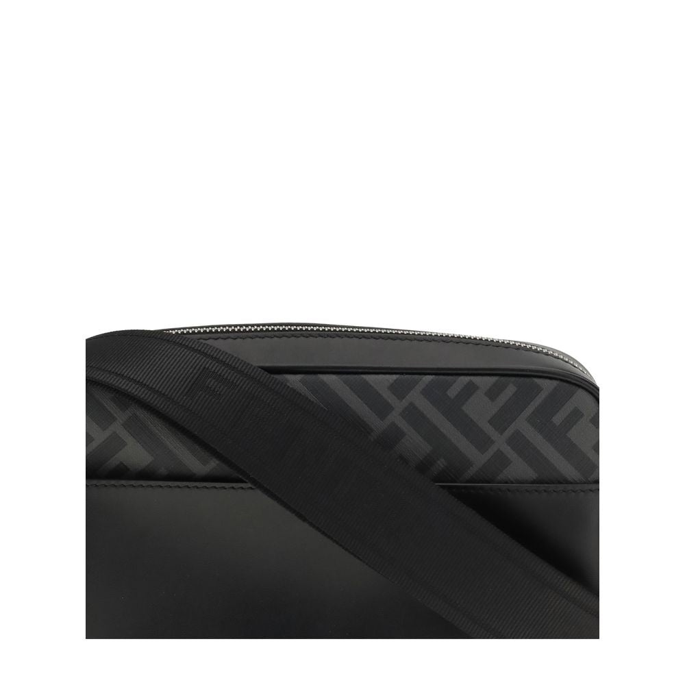 Sac à bandoulière Fendi FF en cuir et toile