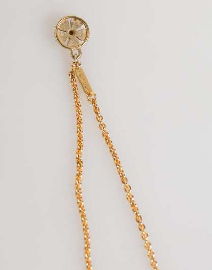 Pendentif collier homme Dolce &amp; Gabbana, médaille dorée sur chaîne en métal.