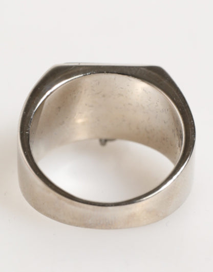 Bague en laiton véritable avec logo DG pyramidal argenté de Dolce & Gabbana