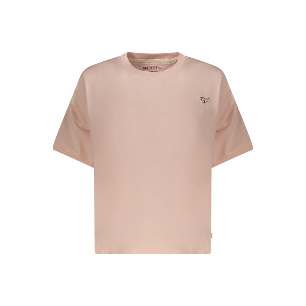 Guess Jeans Pink Cotton Women T-Shirt