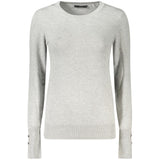 Guess Jeans Pull Femme Gris en Viscose avec Détails en Strass