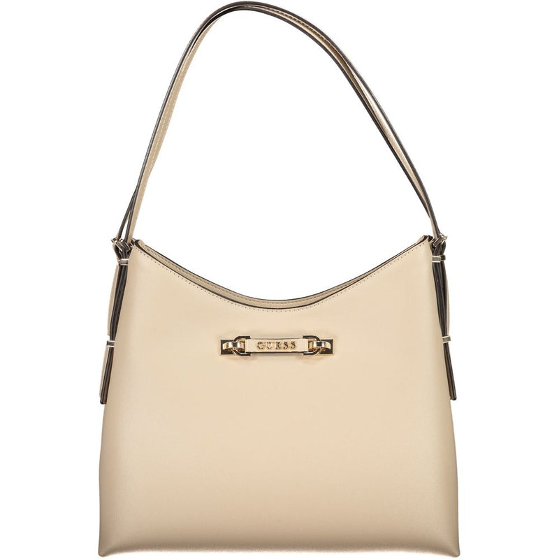 Guess Jeans Lefia Beige Handbag - Élégance et Praticité