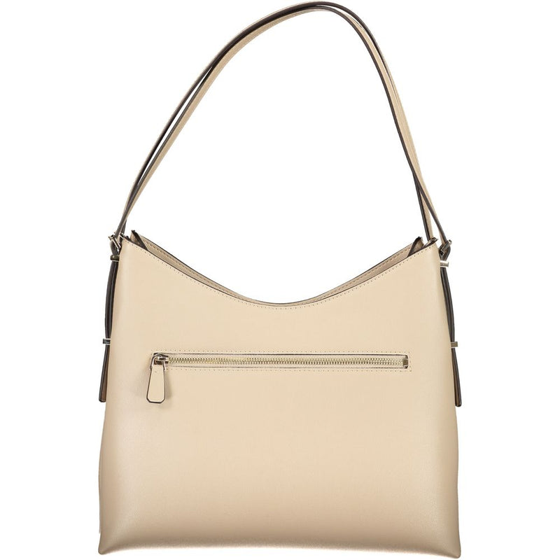 Guess Jeans Lefia Beige Handbag - Élégance et Praticité