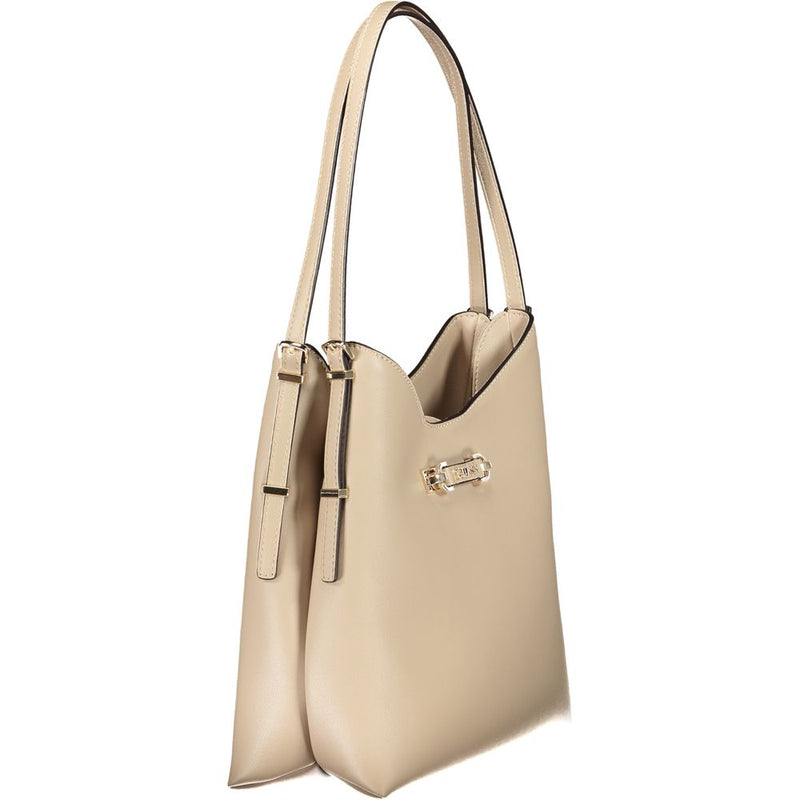 Guess Jeans Lefia Beige Handbag - Élégance et Praticité