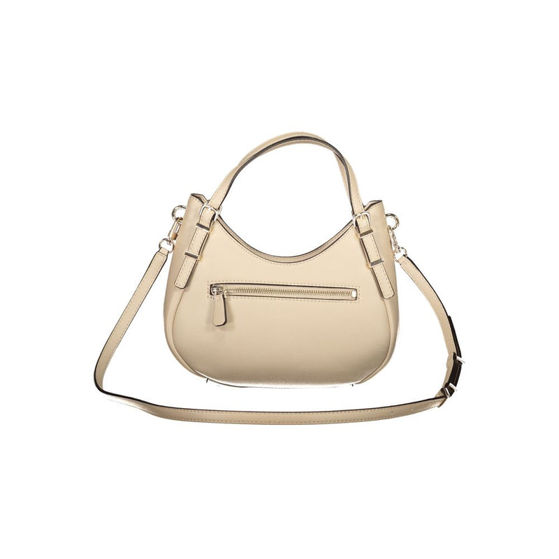 Guess Jeans Beige Lefia Handbag - Élégante et Polyvalente