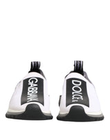 Dolce & Gabbana Black White Sorrento Slip-On Sneakers