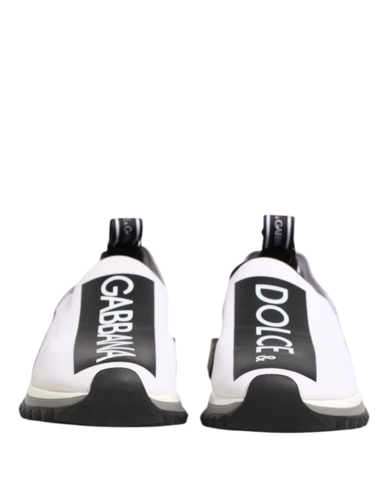 Dolce & Gabbana Black White Sorrento Slip-On Sneakers
