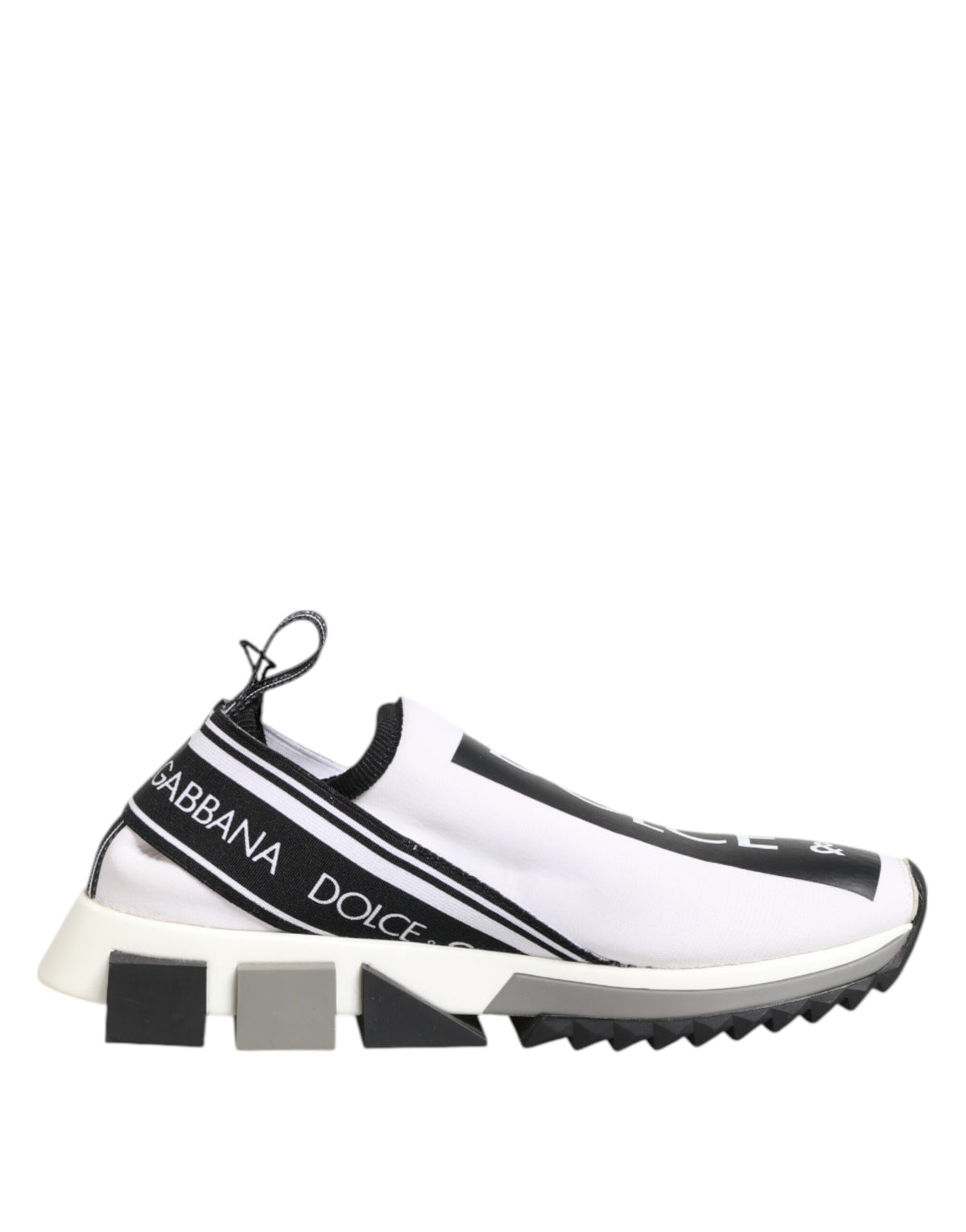 Dolce & Gabbana Black White Sorrento Slip-On Sneakers