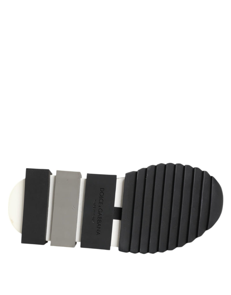 Dolce & Gabbana Black White Sorrento Slip-On Sneakers