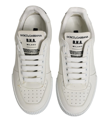 Dolce & Gabbana White Miami Leather Low Top Sneakers Shoes