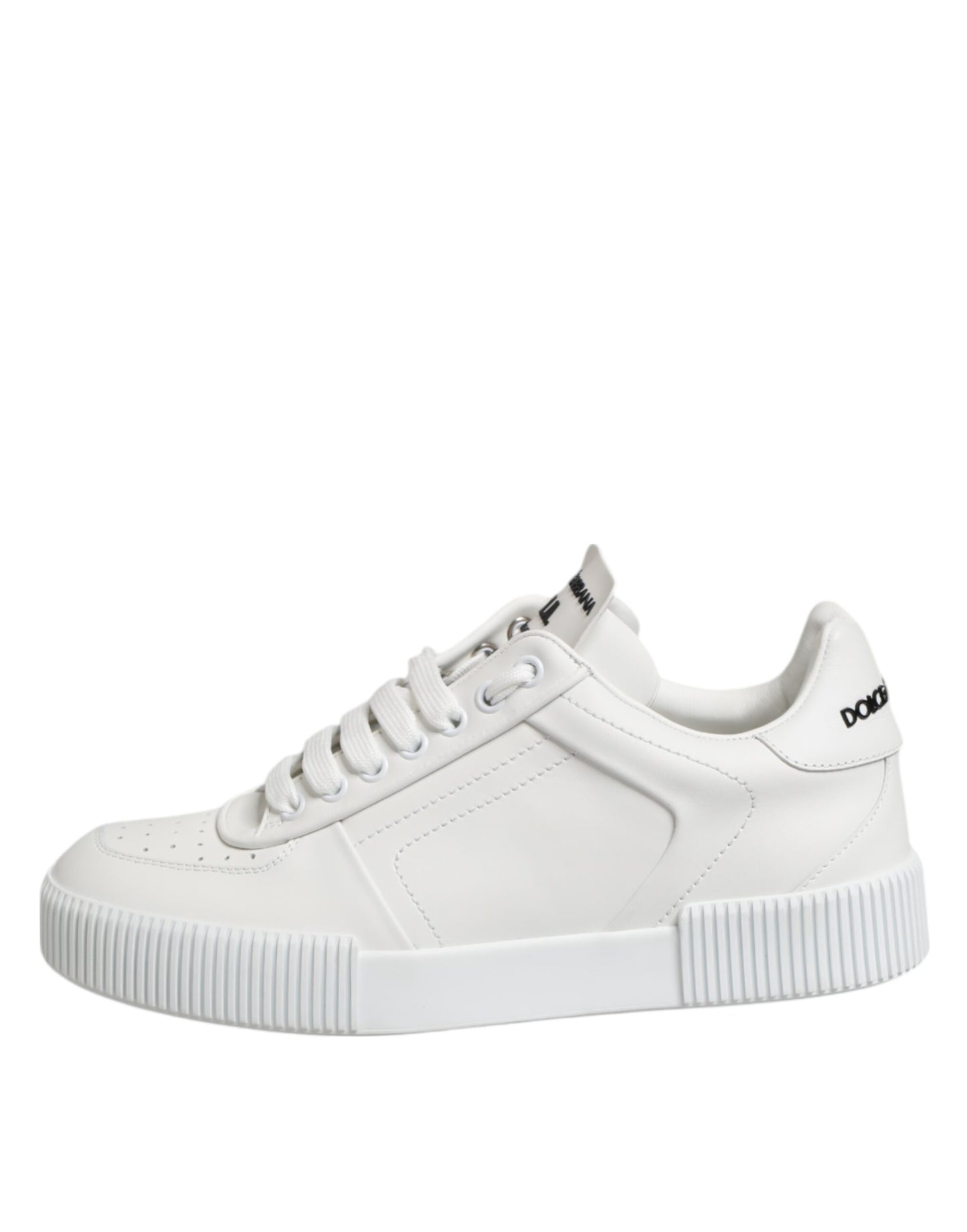 Dolce & Gabbana White Miami Leather Low Top Sneakers Shoes