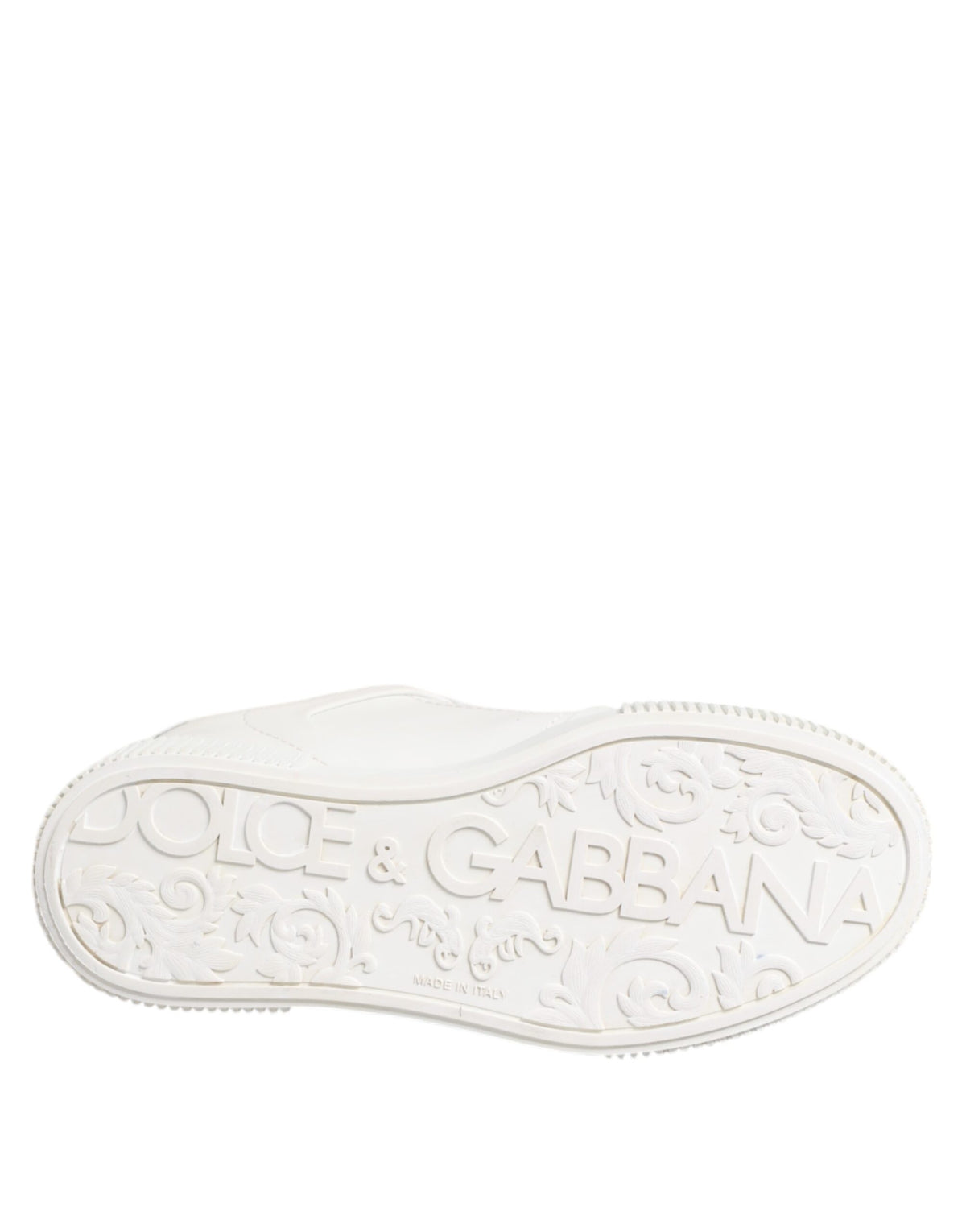 Dolce & Gabbana White Miami Leather Low Top Sneakers