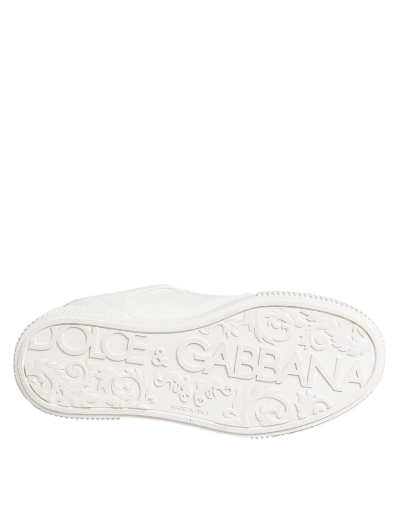 Dolce & Gabbana White Miami Leather Low Top Sneakers