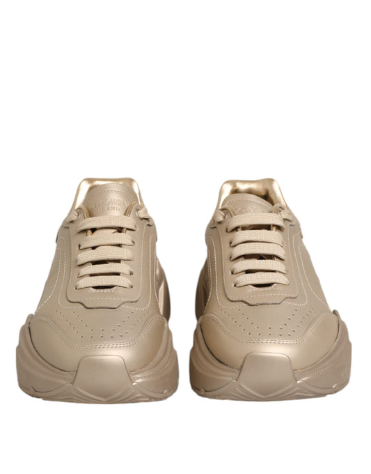 Dolce & Gabbana Gold Leather Daymaster Sneakers for Women
