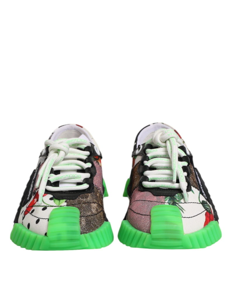 Dolce & Gabbana NS1 Multicolor DG Logo Leopard Cherry Sneakers