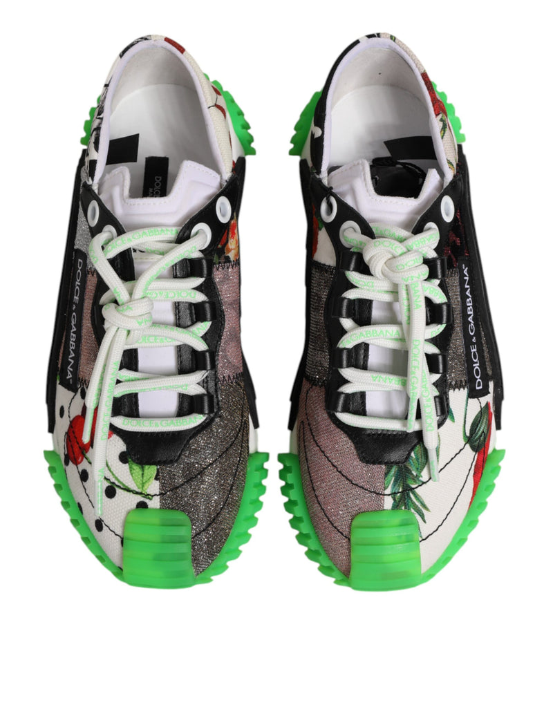 Dolce & Gabbana NS1 Multicolor DG Logo Leopard Cherry Sneakers