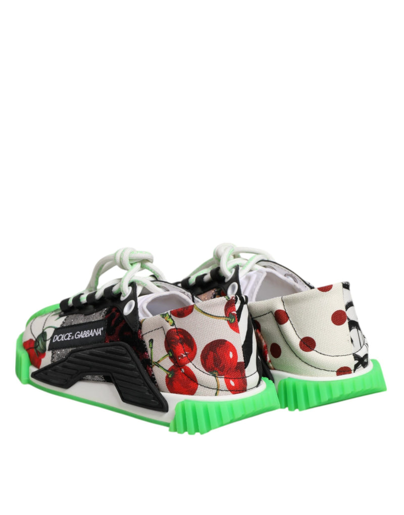 Dolce & Gabbana NS1 Multicolor DG Logo Leopard Cherry Sneakers