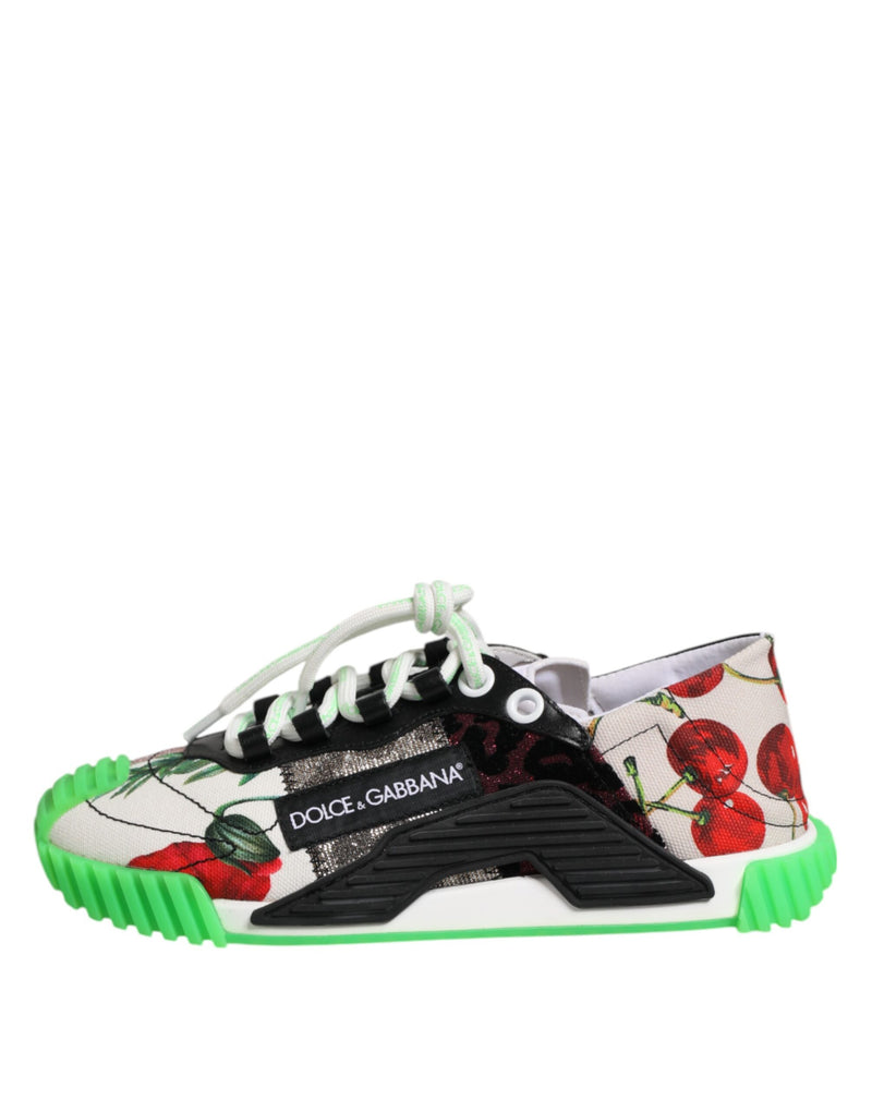 Dolce & Gabbana NS1 Multicolor DG Logo Leopard Cherry Sneakers