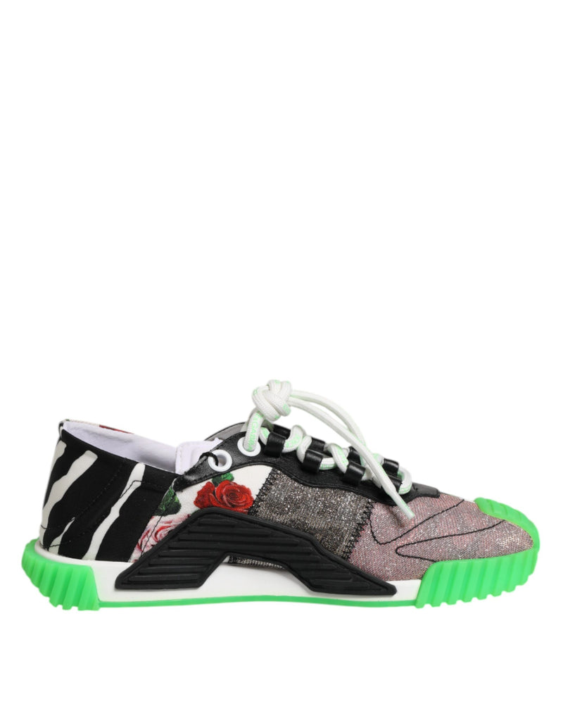 Dolce & Gabbana NS1 Multicolor DG Logo Leopard Cherry Sneakers