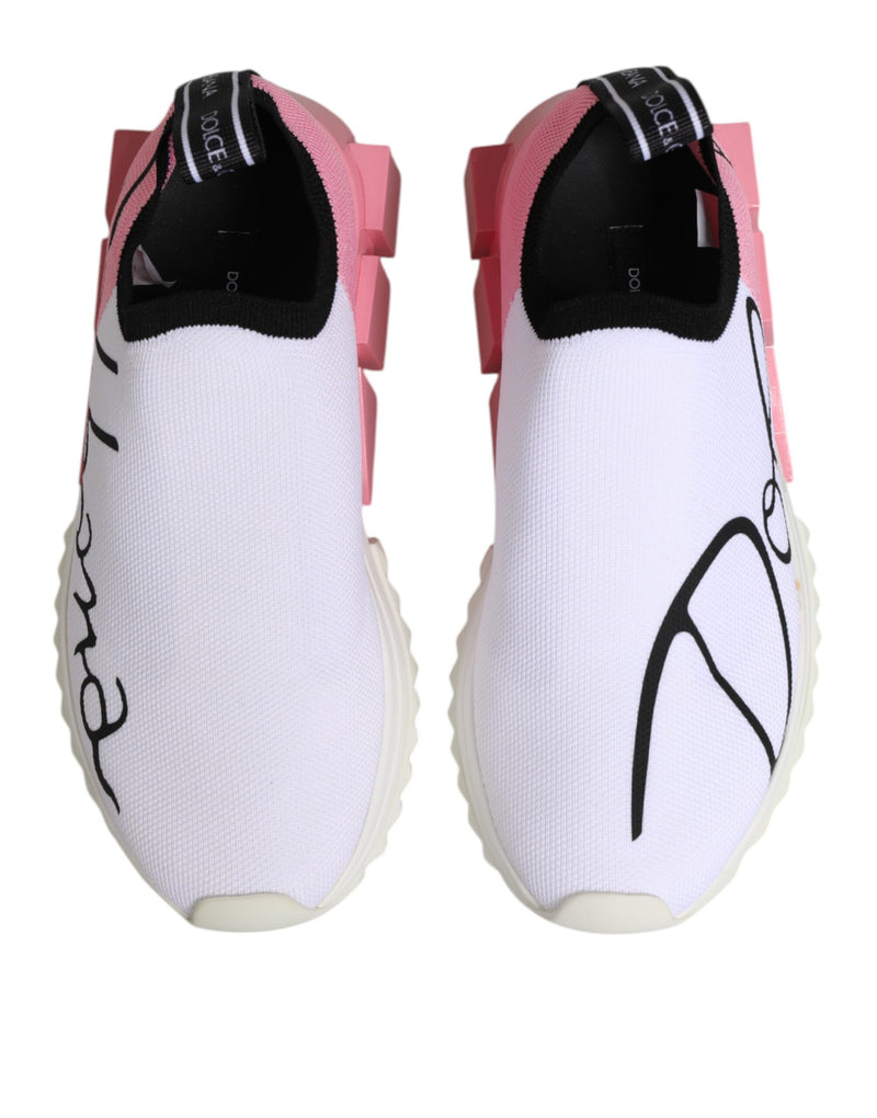 Dolce & Gabbana Sorrento Sneakers - White and Pink