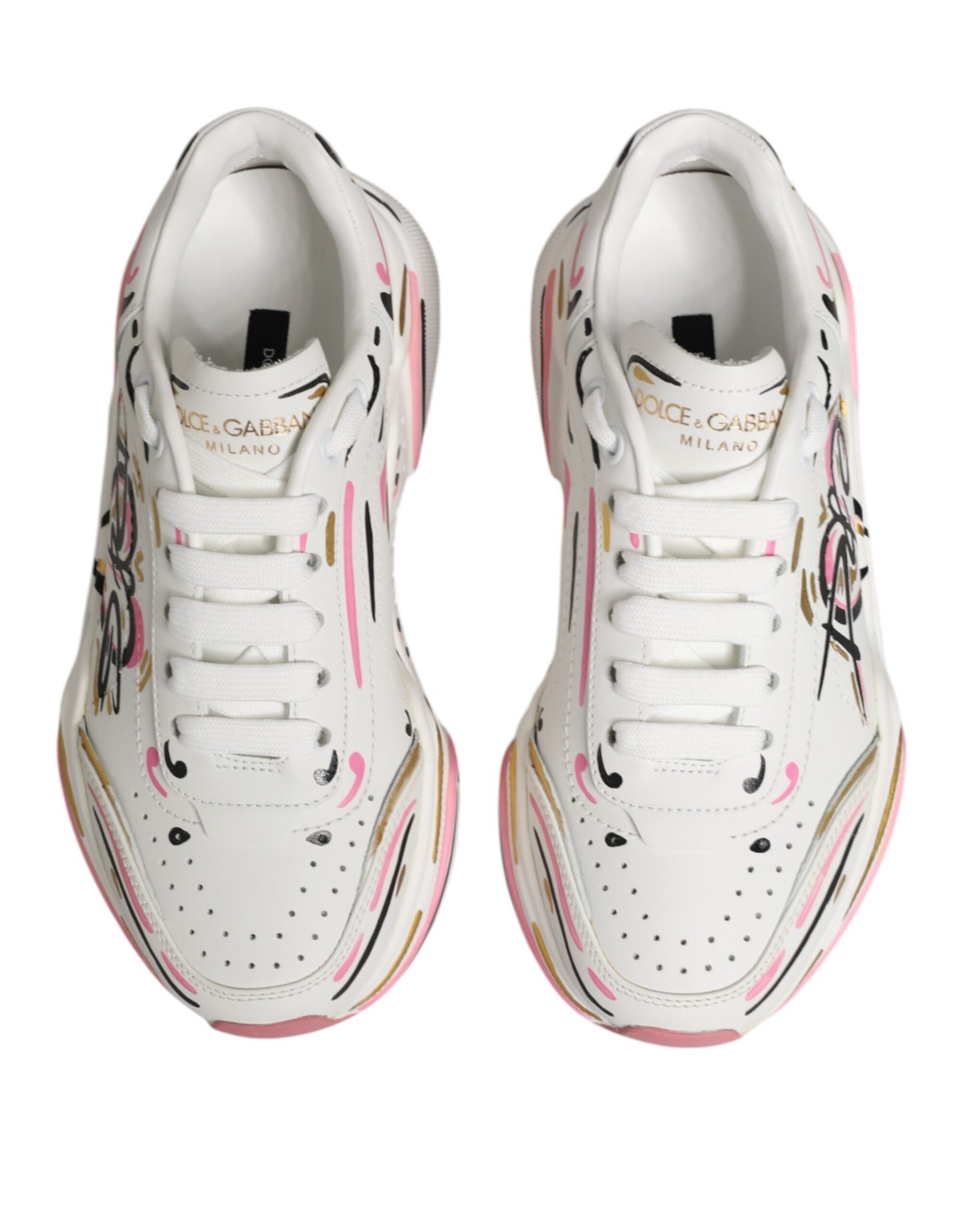 Dolce &amp; Gabbana Multicolor Hand Painted DAYMASTER Sneaker Schoenen