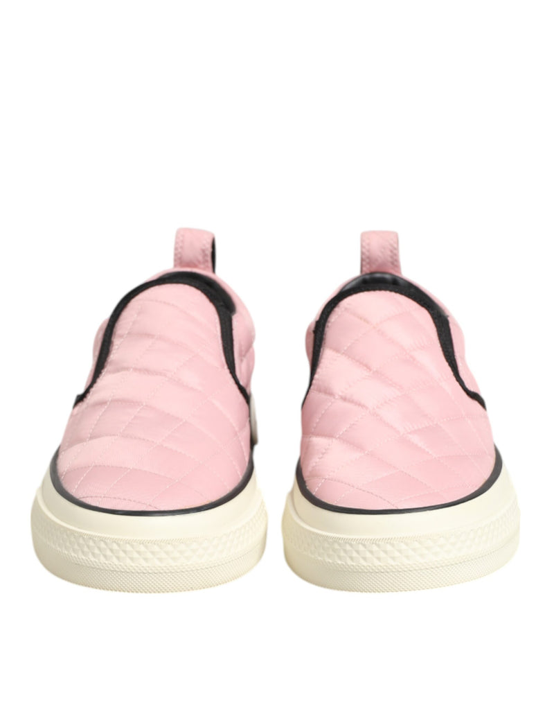 Dolce & Gabbana Pink Quilted Slip-On Sneakers for Women