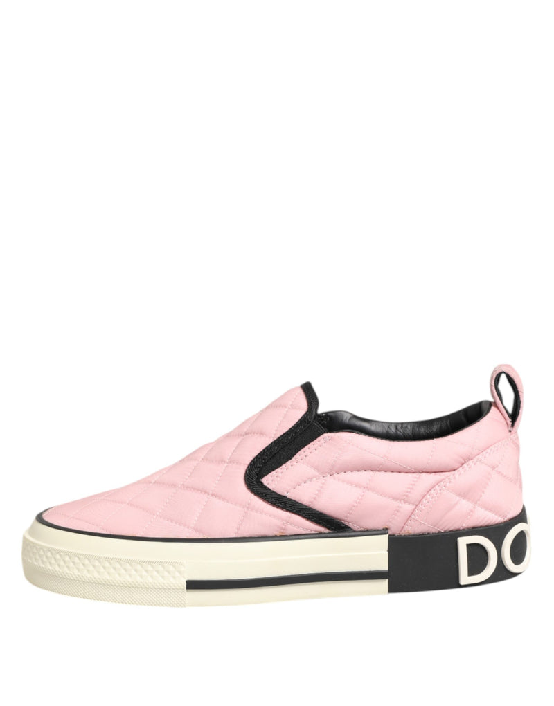 Dolce & Gabbana Pink Quilted Slip-On Sneakers for Women