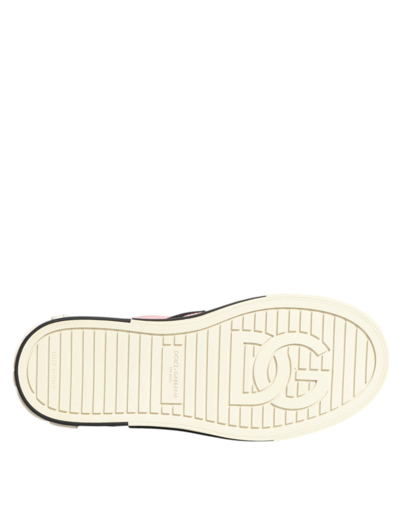 Dolce & Gabbana Pink Quilted Slip-On Sneakers for Women