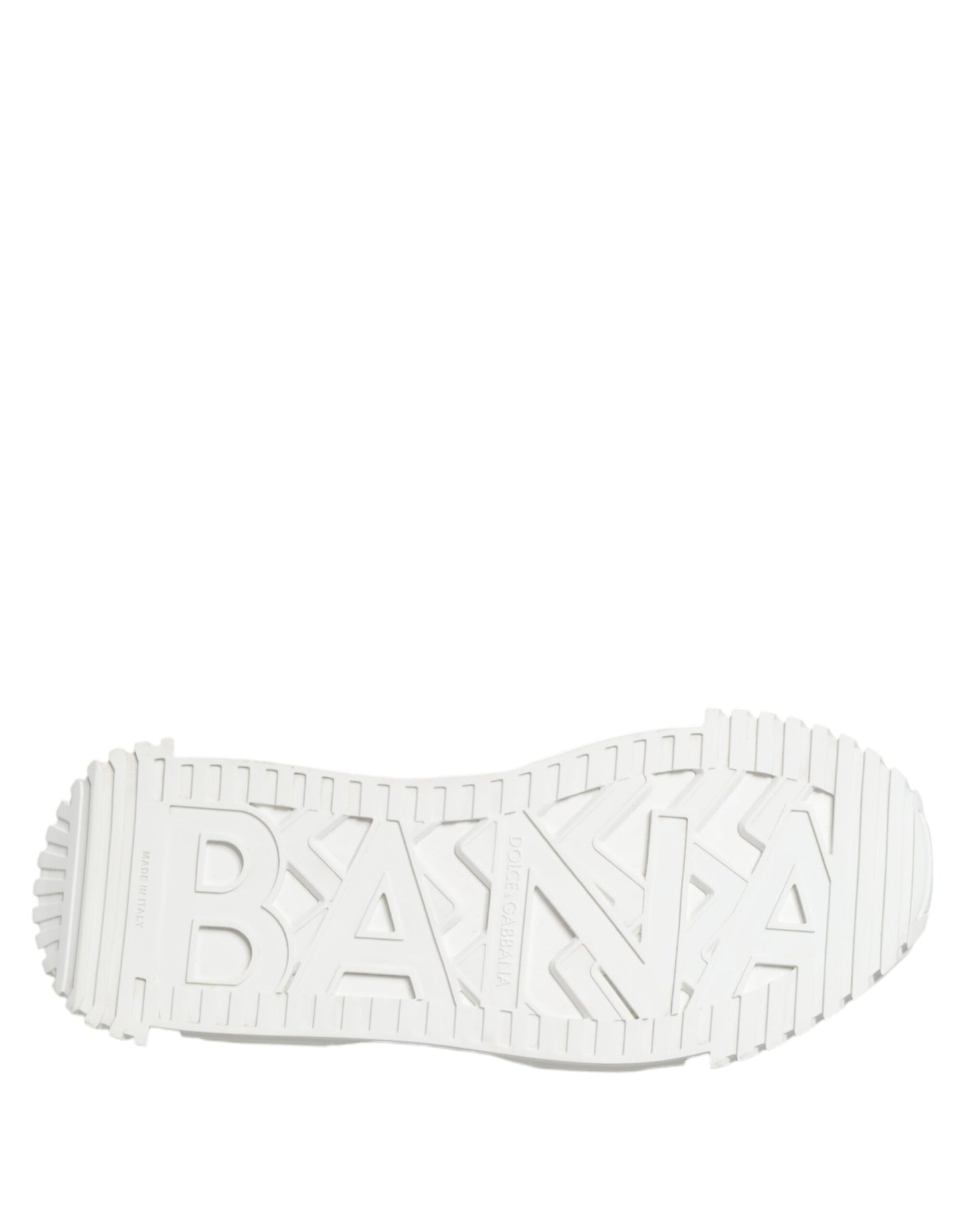 Sneakers en toile et cuir blanc NS1 ornées de strass Dolce & Gabbana