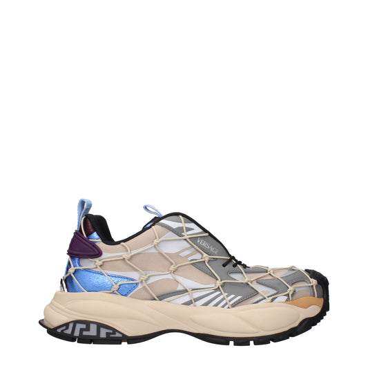 Sneakers en tissu beige Versace