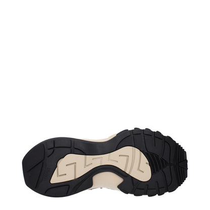 Sneakers en tissu beige Versace