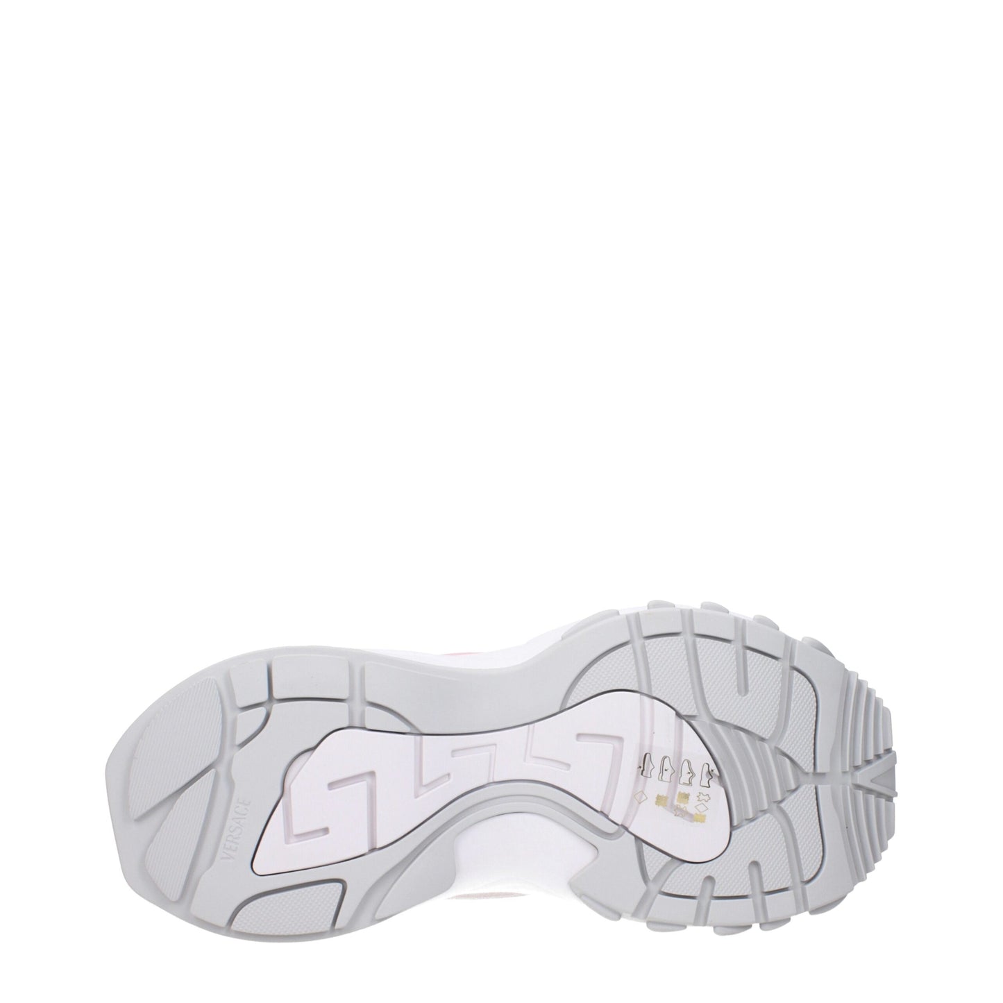 Sneakers à semelle épaisse en tissu blanc de Versace