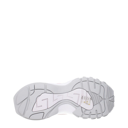 Sneakers à semelle épaisse en tissu blanc de Versace