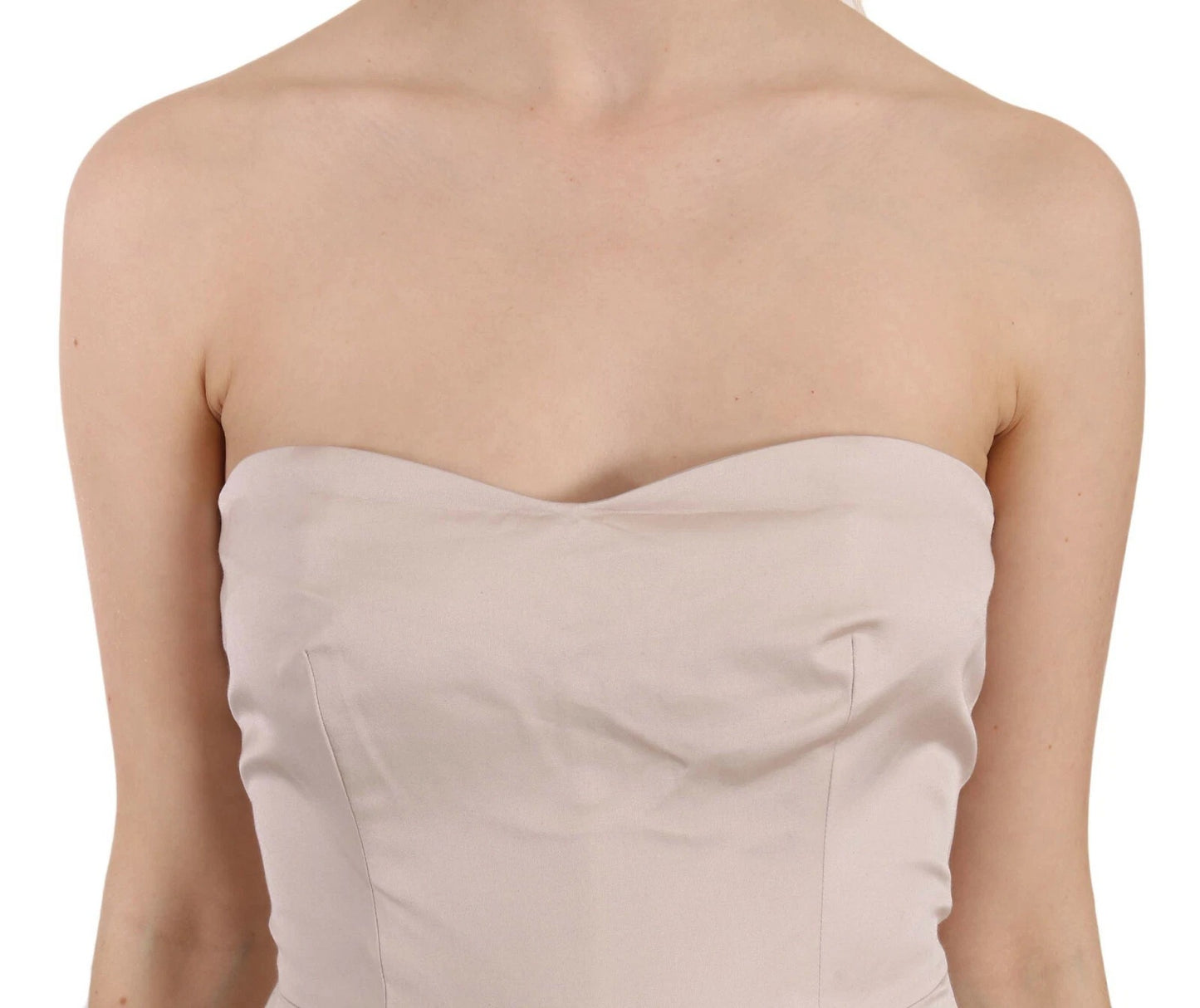 Dolce &amp; Gabbana beige baljurk met pailletten en bloemenprint